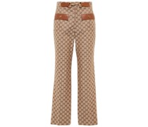 Gucci Hose Horsebit GG aus Canvas