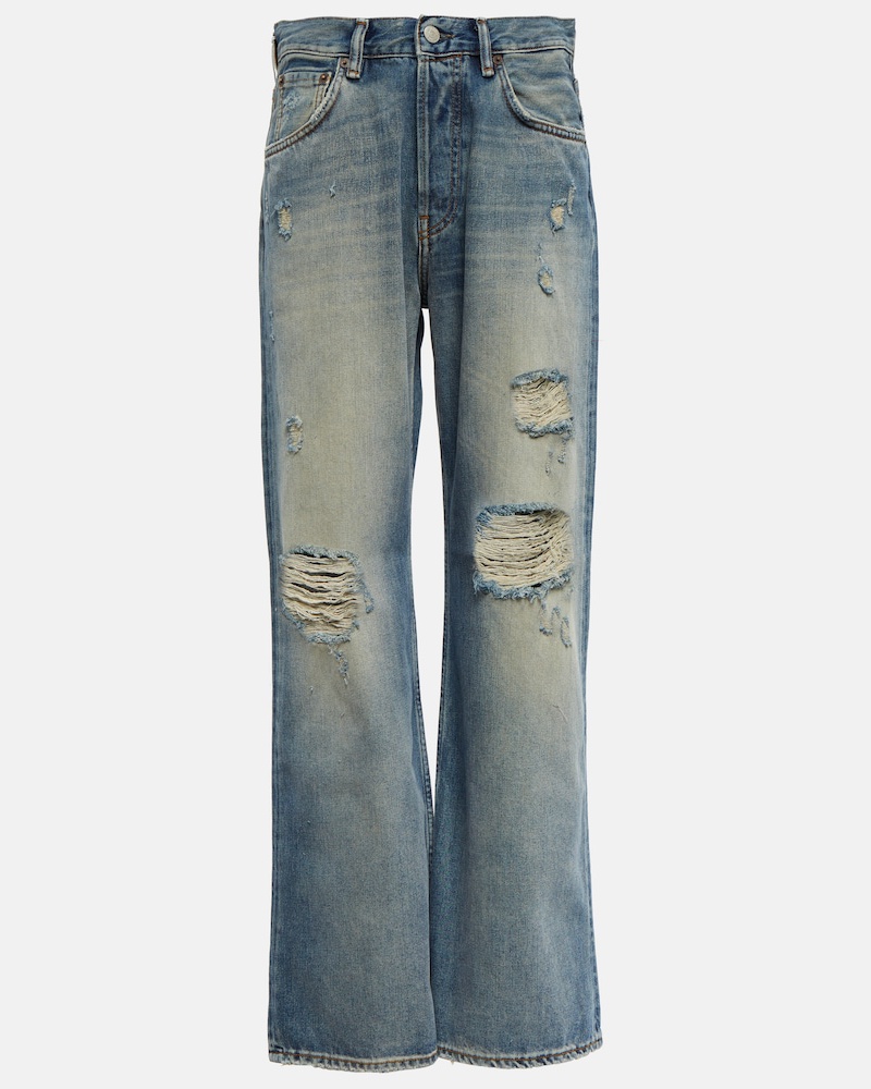 Acne Studios Damen Acne Studios Mid-Rise Wide-Leg Jeans