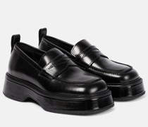 Plateau-Loafers aus Leder