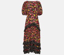 Rixo Midikleid Shireen aus Seide