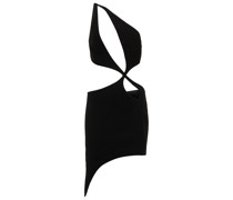 Asymmetrisches Minikleid aus Crêpe