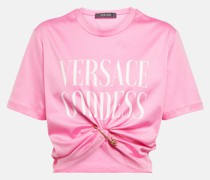 Versace T-Shirt Safety Pin aus Baumwoll-Jersey