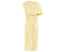 Plissiertes Midikleid aus Satin