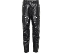 Dries Van Noten Verzierte Lederhose