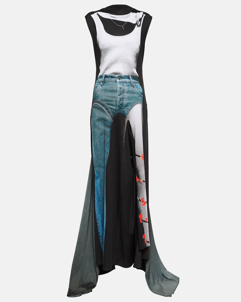 Y/PROJECT Damen Y/Project Bedrucktes Maxikleid