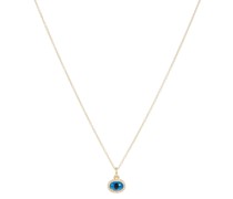 Ileana Makri Halskette Mini Oval Eye aus 18kt Gold mit Diamanten