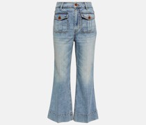 Cropped Flared Jeans Raie