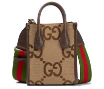 Gucci Tote Mini Jumbo GG aus Canvas mit Leder