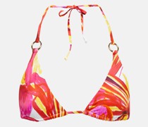 Louisa Ballou Bedrucktes Bikini-Oberteil Mini Ring