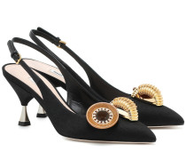 Miu Miu Verzierte Slingback-Pumps
