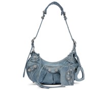 Schultertasche Le Cagole Small aus Denim