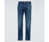 Mid-Rise Tapered Jeans