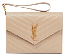 Saint Laurent Clutch Cassandre Small aus Leder