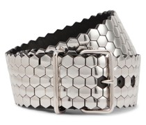 Gürtel aus Metall und Leder