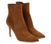 Gianvito Rossi Ankle Boots Levy 85 aus Veloursleder