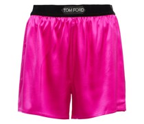 High-Rise Shorts aus Satin