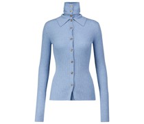 Cardigan aus Rippstrick