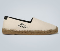 Saint Laurent Bestickte Espadrilles aus Canvas