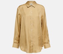 Asceno Pyjama-Hemd London aus Seiden-Twill
