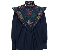 Bluse aus Baumwolle mit Lochspitze
