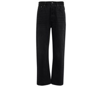 Mid-Rise Straight Jeans