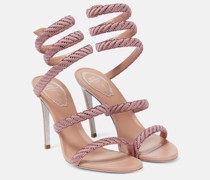 Rene Caovilla Verzierte Sandalen Cleo aus Satin