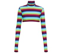 Alex Perry Gestreiftes Cropped-Top aus Crepe