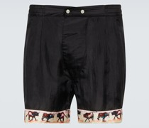 Bedruckte Boxershorts Taureau aus Seide