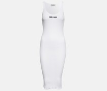 Miu Miu Midikleid aus Baumwoll-Jersey