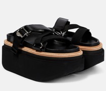 Sacai Plateausandalen Hybrid Belt