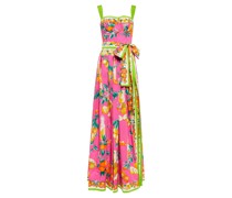 Dolce&Gabbana Bedruckte Robe aus Baumwollpopeline