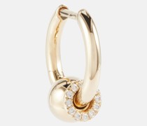 Rainbow K Einzelner Ohrring aus 14kt Gelbgold mit Diamanten