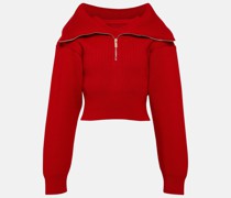 Cropped-Pullover La Maille Risoul aus Wolle