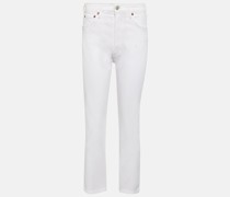 High-Rise Cropped Jeans Riley