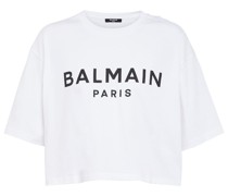 Cropped-T-Shirt aus Baumwoll-Jersey