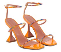 Amina Muaddi Verzierte Sandalen Gilda aus Lackleder