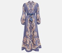 Zimmermann Bedrucktes Maxikleid Vitali aus Leinen