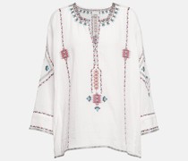 Isabel Marant Bestickte Bluse Clarisa aus Baumwolle