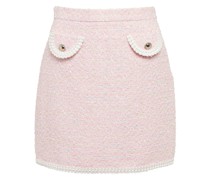 Alessandra Rich Bestickter High-Rise-Minirock aus Lurex®