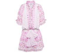 Minikleid aus Baumwolle mit Pailletten