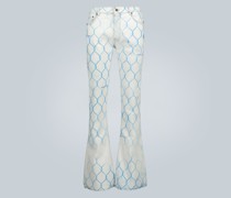 Off-White Bedruckte Skinny Jeans