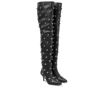 Overknee-Stiefel aus Leder