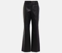 The Row Mid-Rise-Hose Baer aus Leder