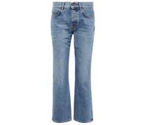 The Row Mid-Rise Cropped Jeans Goldin