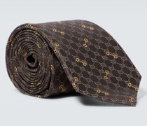 Gucci Krawatte GG Horsebit aus Seide
