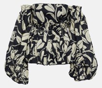 Agua by Agua Bendita Bedruckte Bluse Jamaica aus Leinen