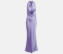 Robe aus Crepe-Satin