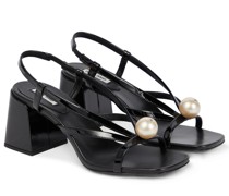Miu Miu Verzierte Sandalen aus Lackleder