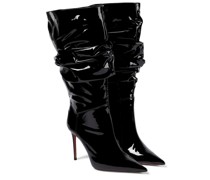 Amina Muaddi Stiefel Jahleel aus Lackleder