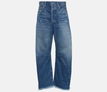 High-Rise Barrel Jeans Horseshoe